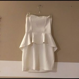 strapless, peplum style cocktail dress by Freshine!